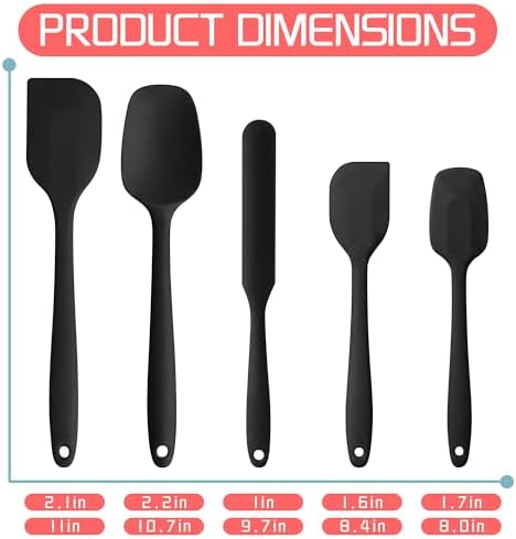5 Pieces Silicone Spatula Set