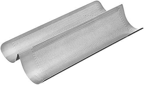 Chicago Metallic Commercial II Non-Stick Perforated French Bread Pan, Perfect for creating a crisp, golden-brown crust,