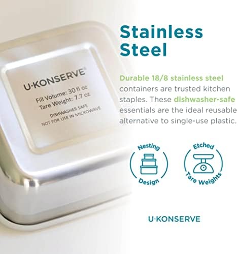 U-Konserve Nesting Trio Food Storage Containers Bento Box Trio 15/30/50 oz