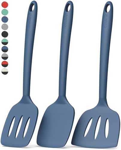 Coukre 3 Pack Silicone Spatula Set, Heat Resistant to 500°F, BPA-Free