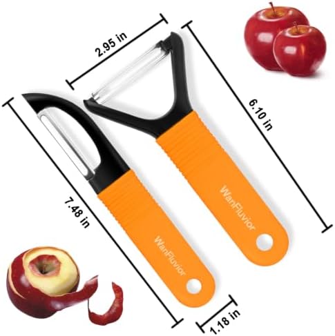 Peelers for Kitchen, Swivel Vegetable Peeler and Y-Shaped Potato Peeler