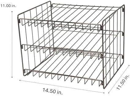 Kitchen Details 3 Tier Can Organizer | Canned Food Storage Rack | Kitchen Cabinet and Pantry Organization | Holds 36 Cans | Space Saving | Onyx