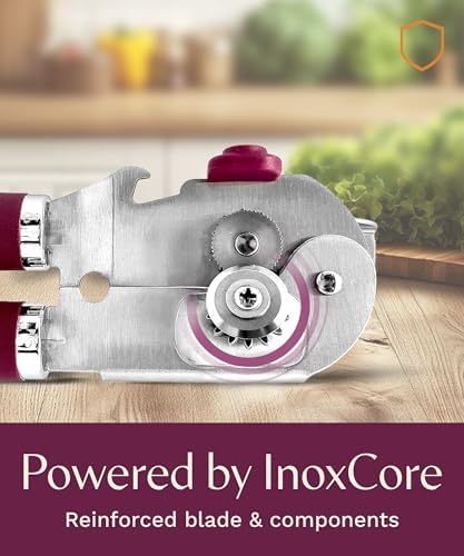 Heavy Duty Manual Can Opener with Magnetic Lid Lifter, Mauve