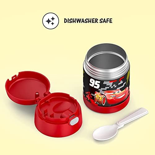 THERMOS FUNTAINER Kids Food Jar with Spoon, 10oz, Cars