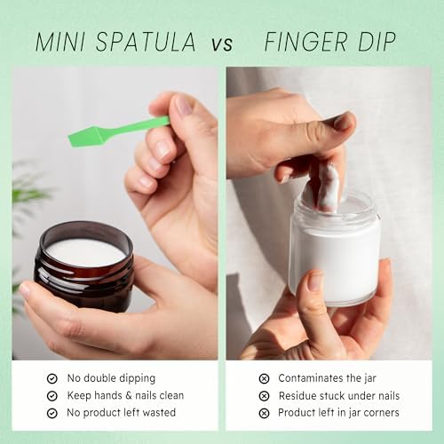 PANA Cosmetic Make Up Disposable Plastic 2.5" Spatulas Skin Care Facial Cream Mask Spatula (APPLE GREEN - 200 Pcs Box)