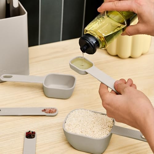 bella 9 Pc Nested Measuring Cup & Spoon Set, BPA & BPS-free nylon, Oatmilk