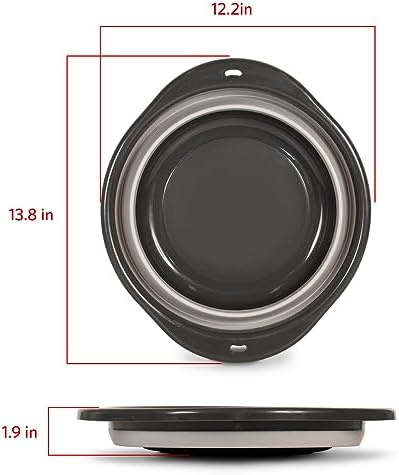 Glad Large Mixing Bowl Collapsible - 5.5L | Foldable Plastic & Rubber Container with Handles for Baking | Dishwasher Safe Kitchen Supplies and RV Essentials (Pack of 12)