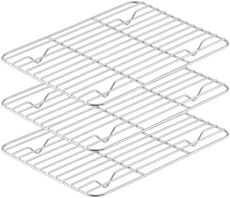 Herogo 8.6” x 6.3” Cooling Rack, 3 PCS Mini Stainless Steel Baking Racks