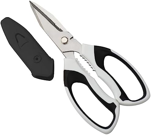 BoFuYuan Utility Scissors All Purpose heavy duty 8-Inch White