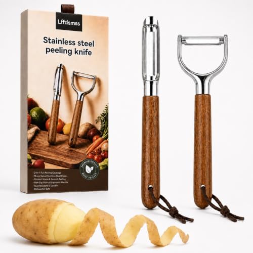 Vegetable Peeler Set, Stainless Steel Y and Straight Peelers, 2-Piece