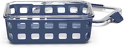 Ello Duraglass 5 Cup Glass Meal Prep Container with Lid, midnight