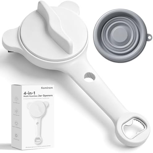 4-In-1 Jar Opener for Weak Hands & Seniors, Adjustable Fits Lid 0.98-3.54In