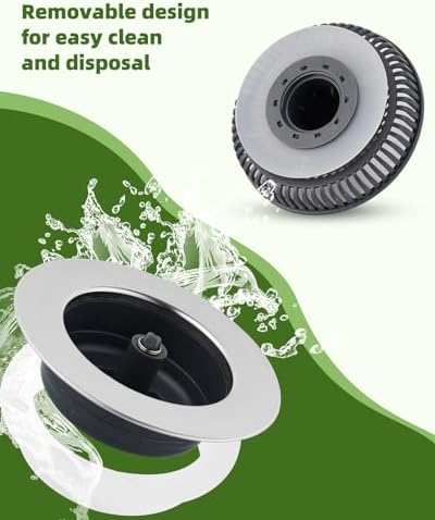 Universal 2PCS Kitchen Sink Strainer Stopper Combo, 3 in 1 Pop Up