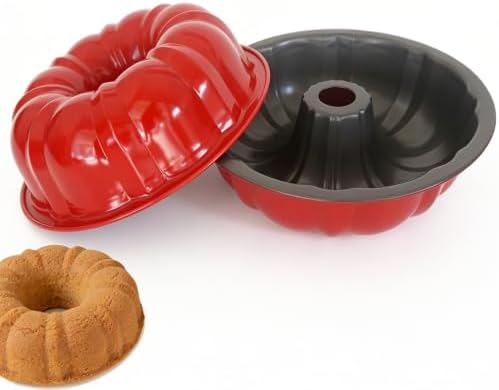 7 Inch Nonstick Fluted Tube Cake Pan, Round Tube Kugelhopf Mold