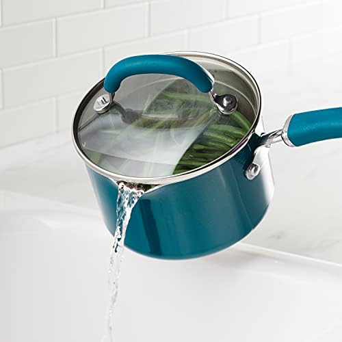 Rachael Ray Create Delicious Nonstick Saucepan with Straining Lid, 3-Quart