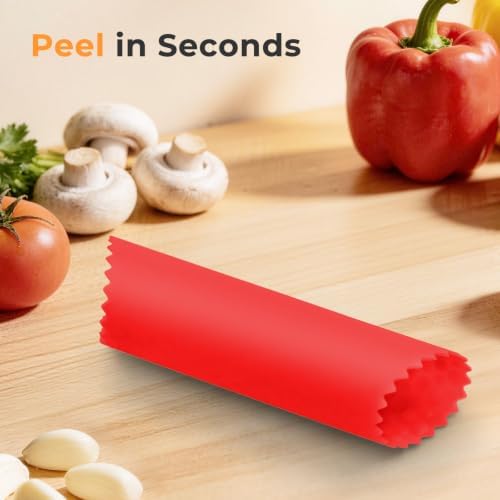 Silicone Garlic Peelers Skin Remover Roller Tube(Green,Red)