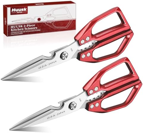 Huusk Kitchen Scissors all Purpose - Japanese Kitchen Shears for Food