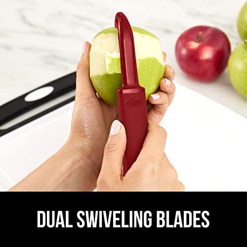 GORILLA GRIP® Patented BPA-Free Vegetable and Potato Peeler, Red