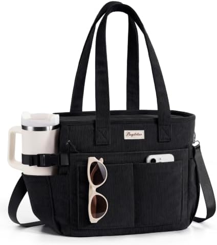 Bagstellar Corduroy Lunch Box for Women Insulated Lunch Bag Cooler Tote Bag