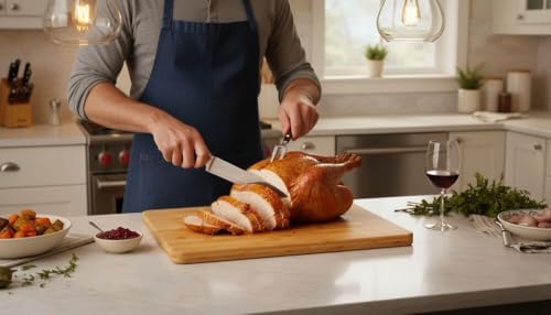 Farberware Extra-Large Wood Cutting Board, Reversible Chopping Board for Kitchen Meal Prep and Serving, Charcuterie Board, 14.17-Inch x 20.08-Inch, Bamboo