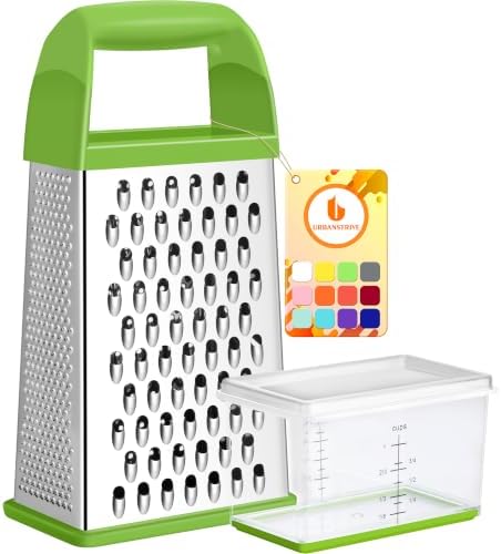 Cheese Grater With Container Box Grater Stainless Steel Kitchen Green