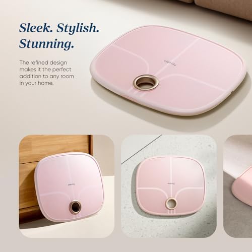 Etekcity Rechargeable Smart Scale for Body Weight, FSA Eligible, Pink
