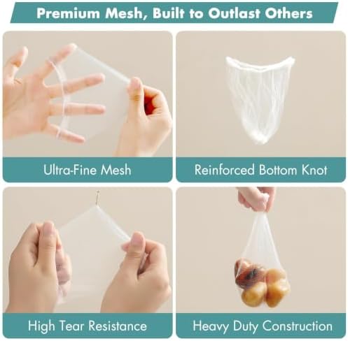200 Pack Disposable Drain Covers for Sourdough, Kitchen Mesh Sink Strainer Bags, Anti-Clog Drain Catchers for Food Scraps, Coffee Grounds & Hair, Kitchen & Bathroom