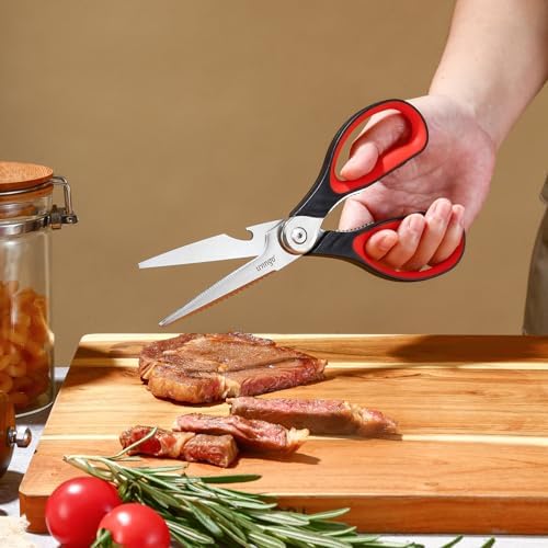 LIVINGO 8.5 Inch Kitchen Scissors Heavy Duty Food Shears