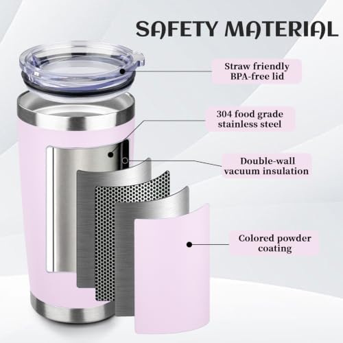 StarSpeed 4 Pack 20oz Stainless Steel Travel Coffee Tumbler,Pink Series