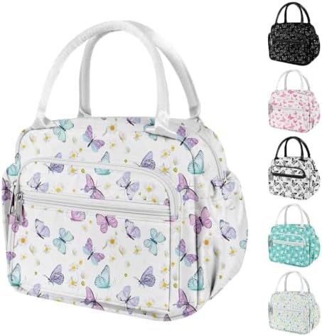 Lunch Bag Women Stylish Quilted Lunch Boxes for Adult Fit and Fresh Cooler Insulated Lunchbox for Work Cute Small 11 Liters Compact Lunchbag Waterproof