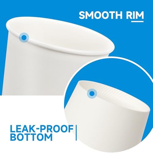 RACETOP 16 oz 50 Pack Disposable Paper Coffee Cups with Lids and Sleeves