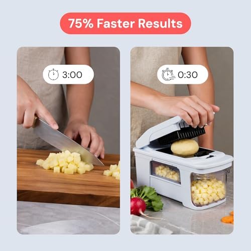 Fullstar Pro XL Vegetable Chopper & Mandoline Slicer w Pull-Out Catch Tray