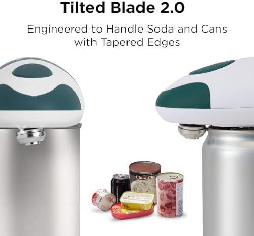 Kitchen Mama Auto 2.0 Electric Can Opener, Cordless, Emerald Mist