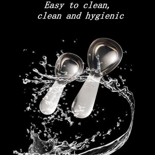 CoaGu Coffee Scoop Set: 15ml & 30ml (1Tbsp & 2Tbsp) 18/8 Stainless Steel Tablespoons for Precision Coffee Brewing and Baking