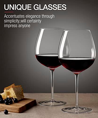 OJA Wine Glasses Set, Crystal Red Hand Blown Wine Glass, Set of 4,23.5 oz