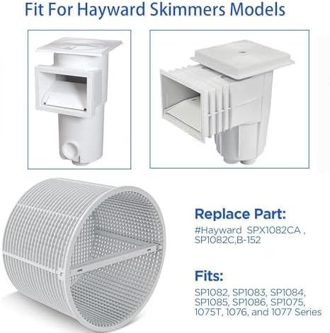 Pool Skimmer Basket Replacement,for Hayward Swimming Pool Skimmer SPX1082CA & Aladdin B-152 Skimmer Models,SP1082 SP1083 SP1084 1085 1086 SP1075 1075T 1076 1077 Skimmers Basket