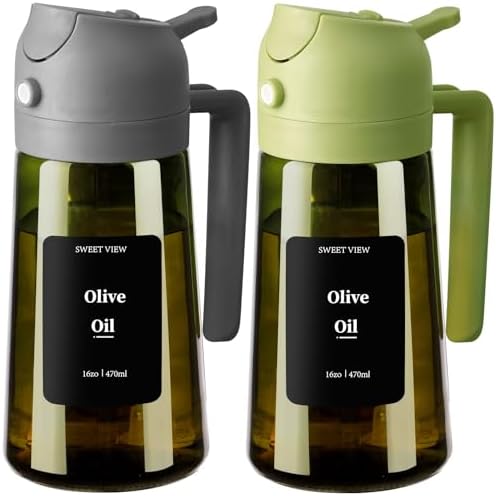 SWEET VIEW 2PCS Olive Oil Dispenser and Oil Sprayer