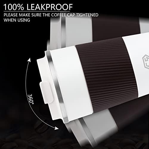 CS COSDDI 12 oz Coffee mug - Stainless Steel Coffee Cup with Leakproof Lid