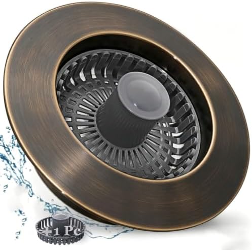 BAOLSLS Kitchen Sink Drain Strainer, 3 in 1 Pop up Kitchen Sink Stopper