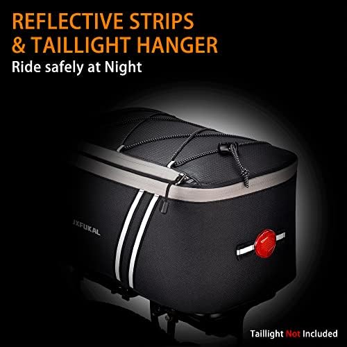 JXFUKAL Rear Bike Rack Bag with Rain Cover, 7L/9L/10L/12L Ebike Bag