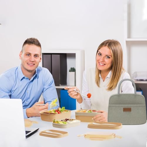 JBGOYON Leakproof Bento Box & Insulated Lunch Bag Set for School & Work