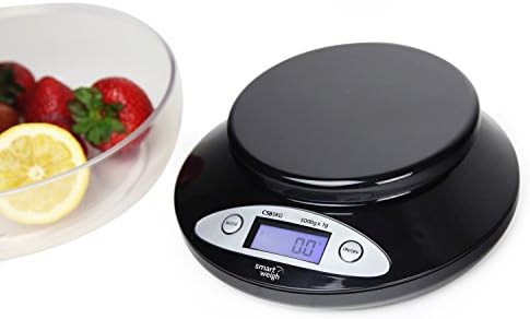 Smart Weigh Kitchen Scale with Removable Bowl, 11 lb x 0.1 oz, Meal Prep