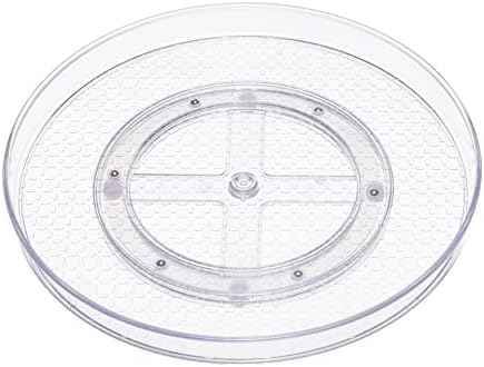 Amazon Basics Clear Lazy Susan Turntable Organizer for Organization, 12-Inch (Pack of 8)