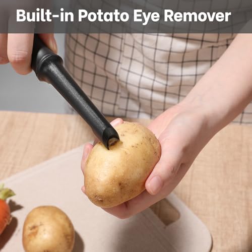 Beneno Swivel Vegetable Peeler, Smooth Peeling Potato Peeler (2, Black)