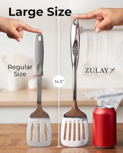 Zulay Kitchen Stainless Steel Slotted Spatula Turner
