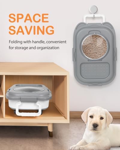 25-28Lbs Dog Food Storage Container Airtight,Collapsible Pet Food Storage