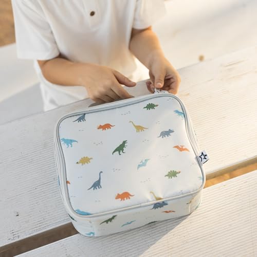 Tiny Twinkle Insulated Lunch Box for Girls and Boys | Durable and Reusable for School & Travel | Ages 3 and Up | Waterproof and Easy to Clean | PFAs and BPA Free（Dinosaur）