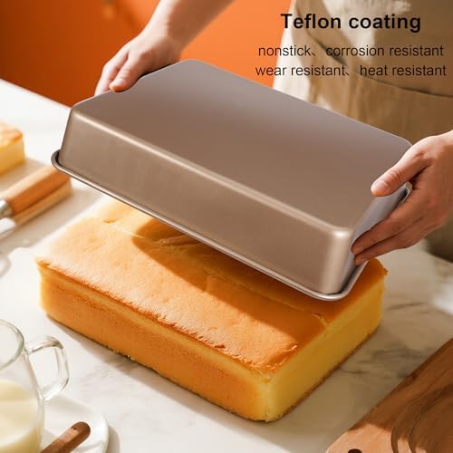 Baking Pan, 2PCS Nonstick Sheet Cake Pan for Kitchen(12.5’’ X 10’’ X 2.4’’)