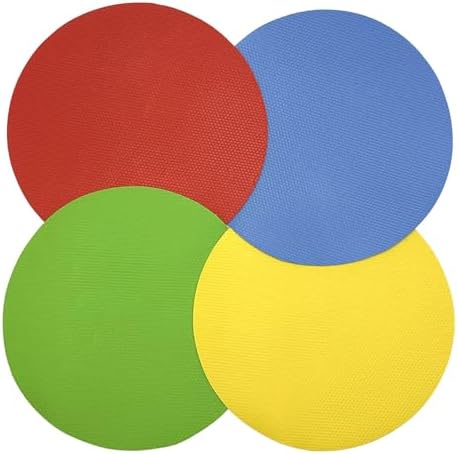4 Pack Rubber Jar Opener Grippers, 4.9 Inch Round Bottle Opener, Jar Opener for Seniors with Arthritis(Blue,Red,Green,Yellow)