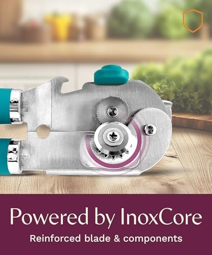 Heavy Duty Manual Can Opener with Magnetic Lid Lifter, Teal